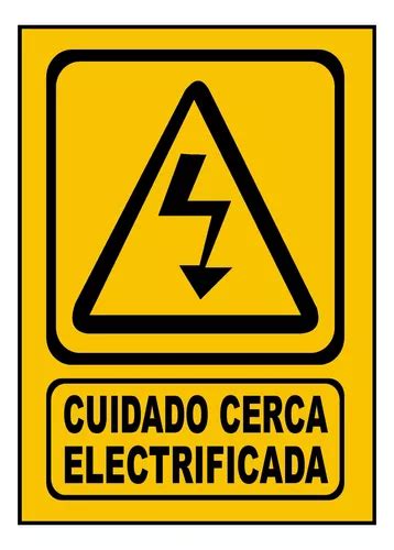 Cartel De Cerca Electrificada Pvc 3mm De 30x20 Cm Vinilo Cuotas