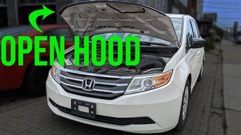 How To Open And Close The Hood Honda Odyssey Youtube