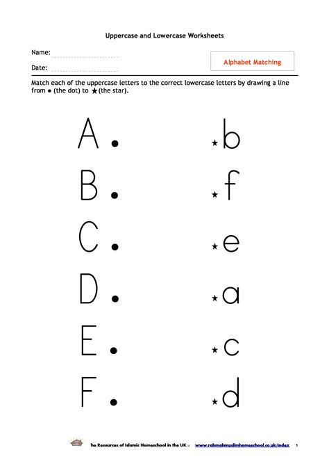 Match Uppercase Letters To Lowercase Letters