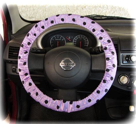 Steering Wheel Cover For Wheel Car Accessories Lilac Polka Dot