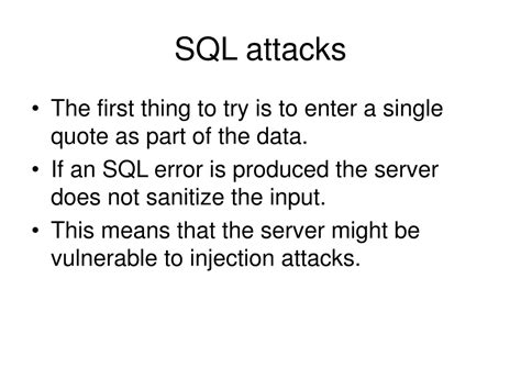 Ppt Sql Injection Attacks Powerpoint Presentation Free Download Id