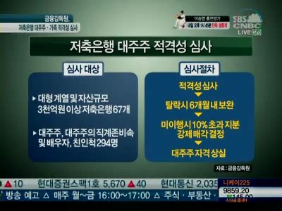 부산저축銀 비리 검찰금감원 수사 금감원대주주 심사 SBS Biz