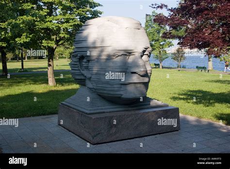 Arthur Fiedler Statue On The Esplanade Alongside Charles River In