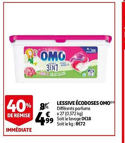 Promo Lessive Codoses Omo Chez Auchan Icatalogue Fr