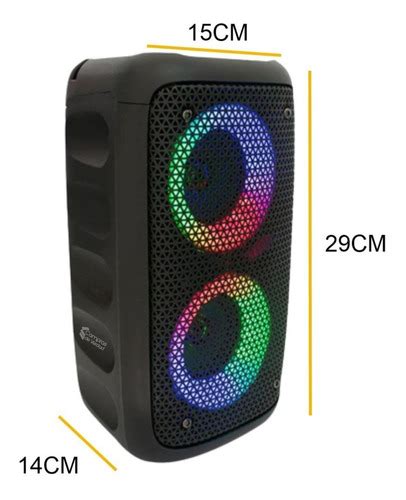 Parlante Portátil 2x3 Kts 1265 Rgb Radio Bluetooth Cuotas sin interés