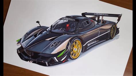 Drawing Pagani Zonda R Youtube