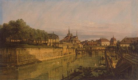 Moat of Zwinger in Dresden - Bernardo Bellotto | Endless Paintings