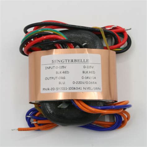 1PC 30VA 30W HIFI Copper R Core Transformer Output 0 220V 68MA 0 14V