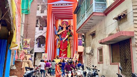 45feet Tallest Durga Devi At Hyderabad Gulab Srinivas Eco Friendly