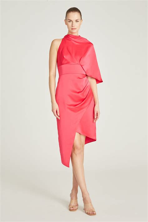 Bria Cape Wrap Cocktail Dress Theia