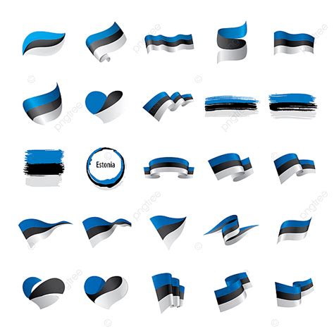 Estonia Flag Vector Design Images Estonia Flag Estonian Vector Ribbon