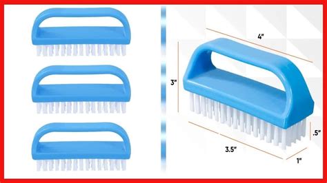 Superio Stiff Nail Brush Cleaner With Handle Pack Durable Scrub