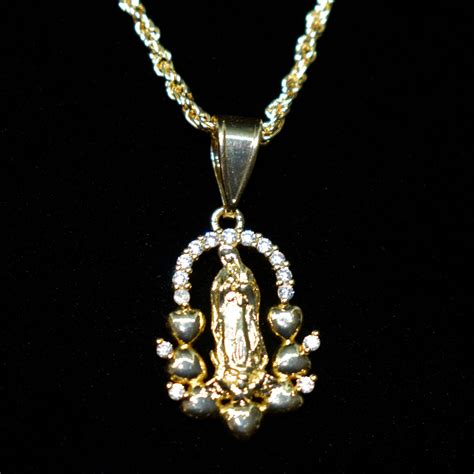 Gold Plated Virgin Mary Necklace Gold Plated Catholic Etsy