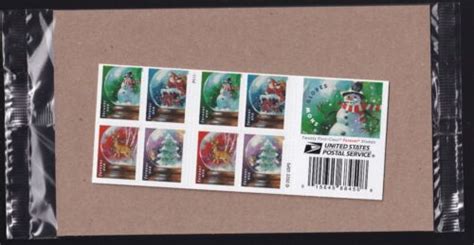 Scott 5819a 5816 19 Snow Globes Booklet Of 20 Forever Stamps