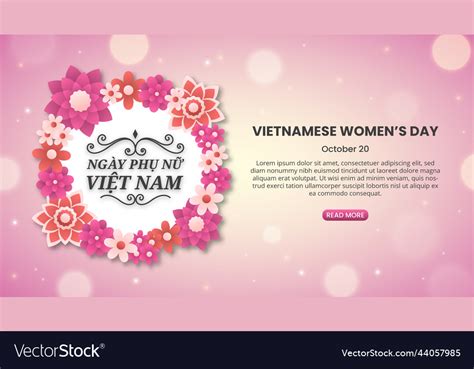 Ng Y Ph N Vi T Nam Or Vietnamese Womens Day Vector Image