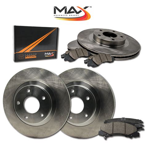 OE Series Rotors Ceramic Pads KT052741 Max Brakes Front Premium Brake