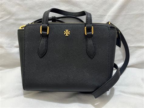 Tory Burch Emerson Mini Top Zip Tote Crossbody Bag Black Luxury Bags And Wallets On Carousell