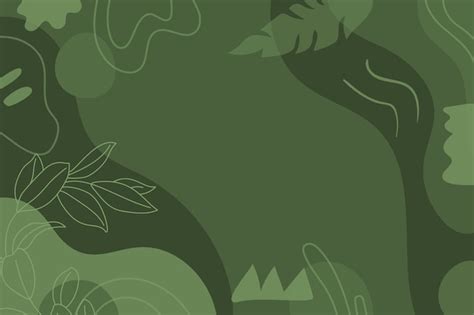 Fondo Verde Oliva Dibujado A Mano Vector Gratis