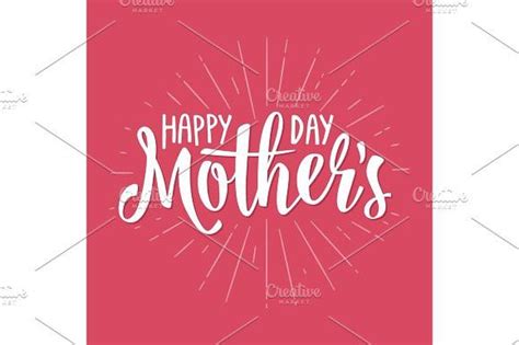 Happy Mothers Day Lettering