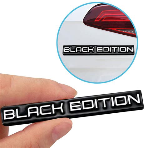 Car Black Edition Logo Emblem Badge Car Rear Tailgate Sticker Decal