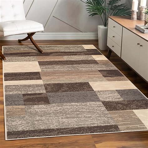 Amazon Superior Indoor Area Rug Jute Backed Modern Geometric