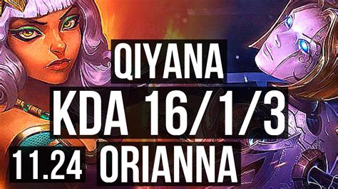 QIYANA Vs ORIANNA MID 16 1 3 Legendary 500 Games Rank 13 Qiyana