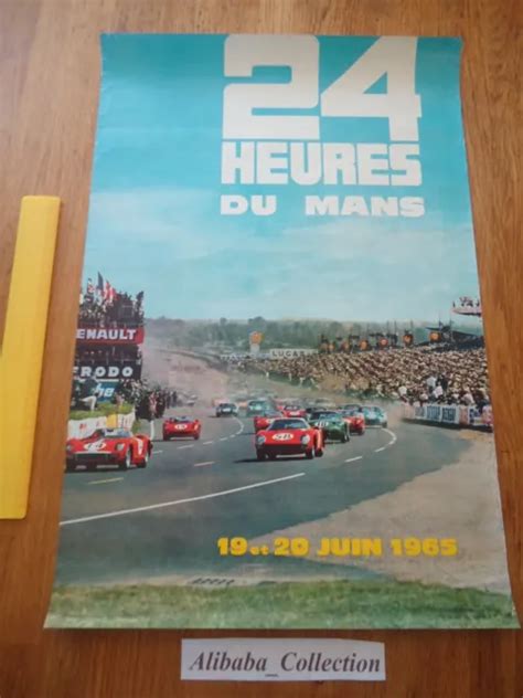 Poster Original Heures Du Mans Affiche Aco Le H Eur