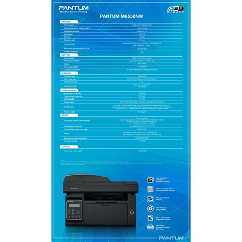 Printer Pantum M6550NW Mono Laser Multifunction (PrintCopyScanWiFi )มี ...