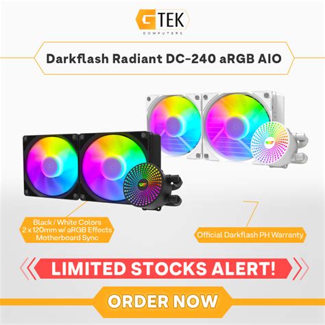 Cod Darkflash Radiant Dc Mm Aio Liquid Cpu Cooler W Argb