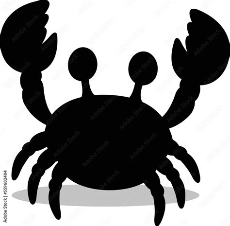 Crabs Silhouette Cute Crabs Vector Silhouette Cute Crabs Cartoon