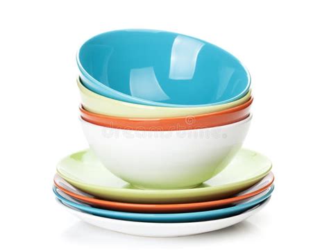 Colorful bowls and plates stock image. Image of dish - 37431665