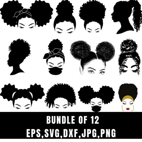 Afro Woman Svg Afro Girl Svg Afro Svg Black Woman Svg African Svg African Woman Svg For