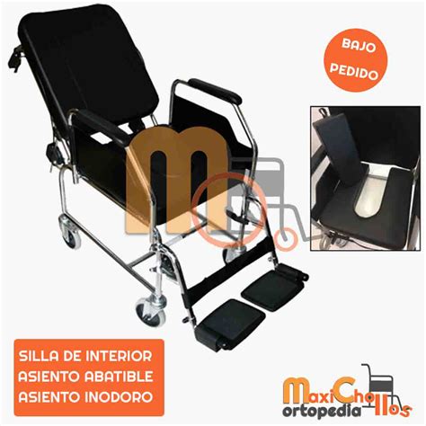 SILLA DE RUEDAS DE INTERIOR CON RESPALDO ABATIBLE Y ASIDERO Maxi