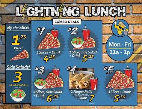 Lightning Lunch Specials | Flingers Pizza Pub