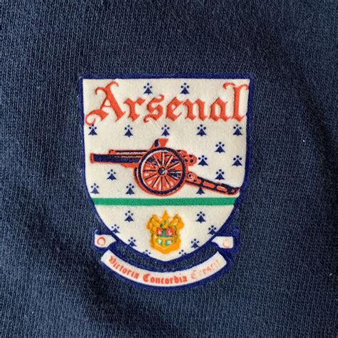 Arsenal official merchandise vintage sweatshirt navy... - Depop