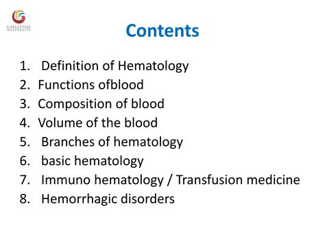 Introduction To Hematology Ppt