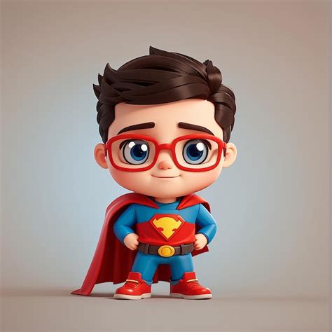 Premium Photo Cute Super Hero Holding Book Cartoon Vector Icon