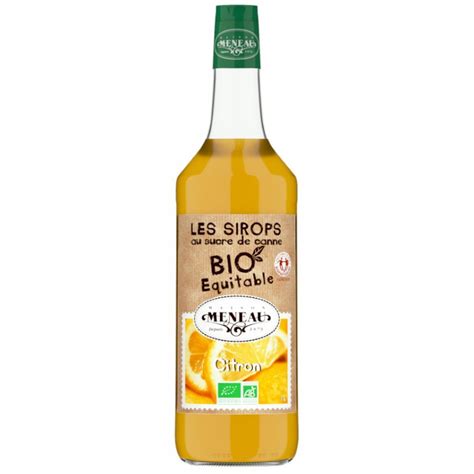 Sirop De Citron Bio Au Sucre De Canne Destination Bio