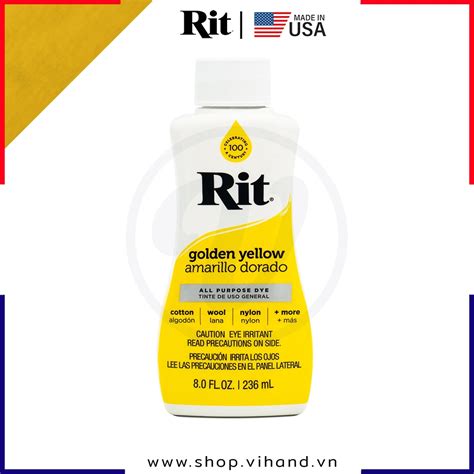 Thuộm Quần áo Rit All Purpose Liquid Dye 236ml Golden Yellow