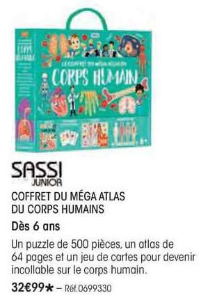 Promo Coffret Du M Ga Atlas Du Corps Humains Sassi Junior Chez Oxybul