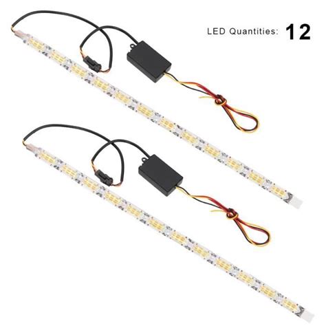 Drl Led Diurne Bande Lumineuse Voiture Cristal Yeux Flux Clignotants