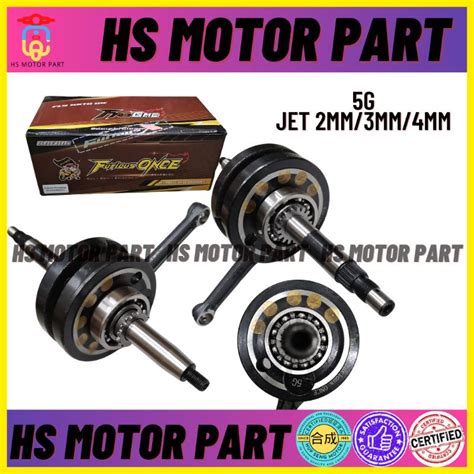 HSMOTORPART W125 Pnp Ex5 Racing Crankshaft Furious Once Tambah Berat 5G