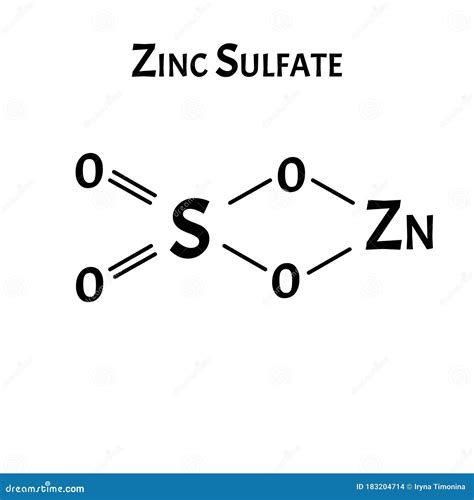 Zinc Sulfate, Chemical Structure. Skeletal Formula. Vector Illustration ...