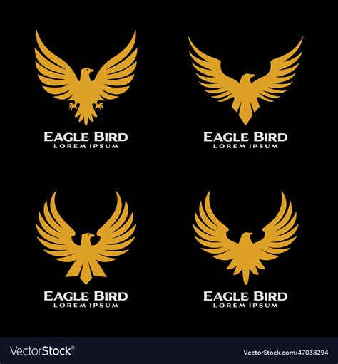 Eagle bird logo design Royalty Free Vector Image