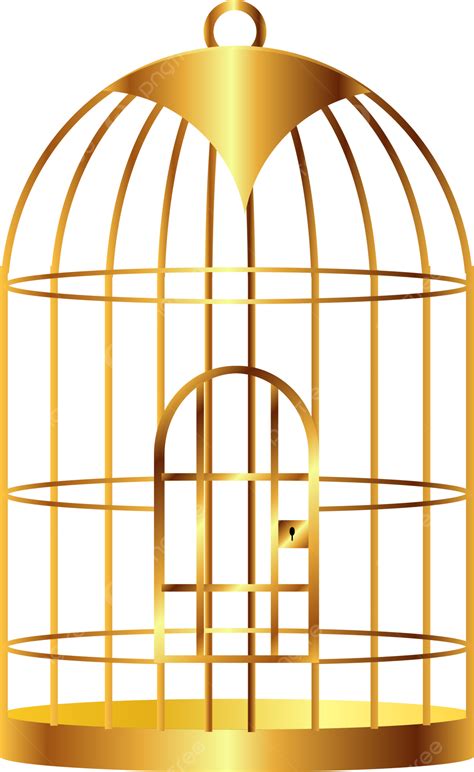 Golden Cage Gold Cage Cage Bird PNG And Vector With Transparent