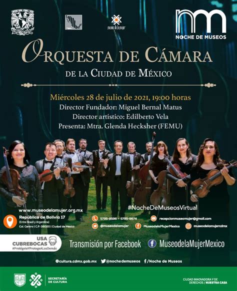 Noche De Museos Concierto De La Orquesta De Cámara De La Ciudad De México Coordinación Para