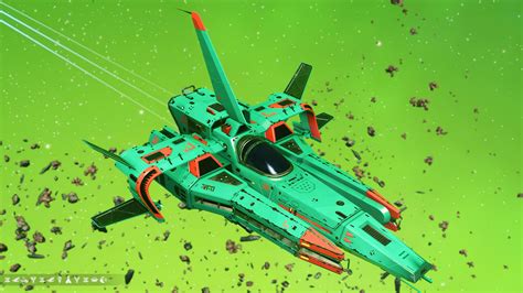 Green And Red Heavy Alpha Fighter With E Wings Dorsal Fin And Box