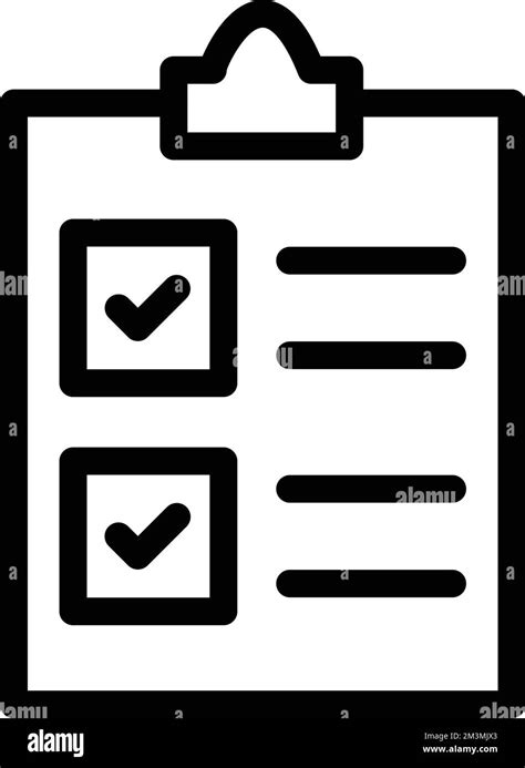 Checklist Vector Illustration Line Icon Design Stock Vector Image And Art