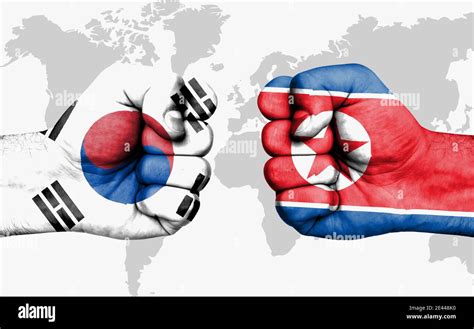 Conflict between South Korea and North Korea, male fists - governments ...