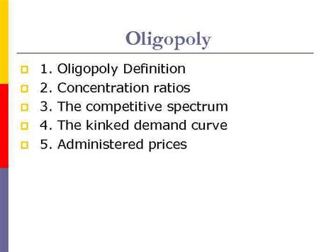 Oligopoly Lecture 11 Oligopoly P P P